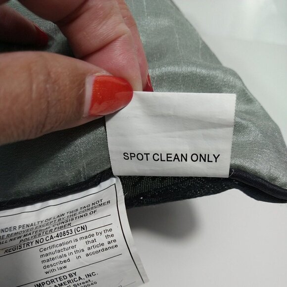 Nanshing Square Throw Pillow Embroidered Black Green Floral Bed Sofa 14" x 14" - Picture 4 of 5